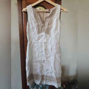 WHBM Neutral Tweed Sheath Dress